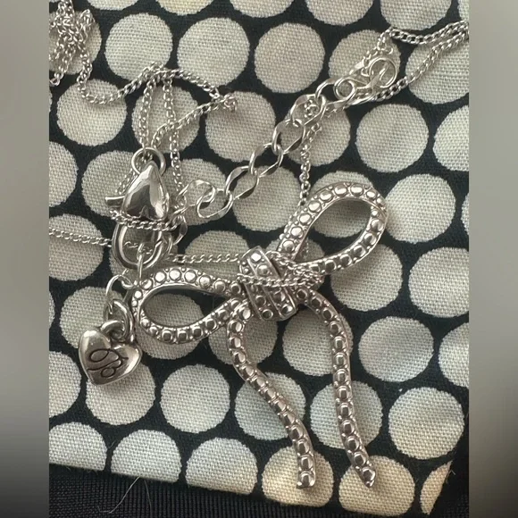 Brighton Illumina Silver Tome Bow Necklace - Picture 2 of 5